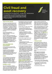 Civil Fraud and Asset Recovery (2nd ed) Oct2020 document cover