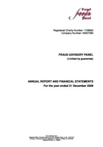 Annual Report and Accounts 2008 document cover