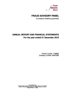 Annual Report and Accounts 2010 document cover