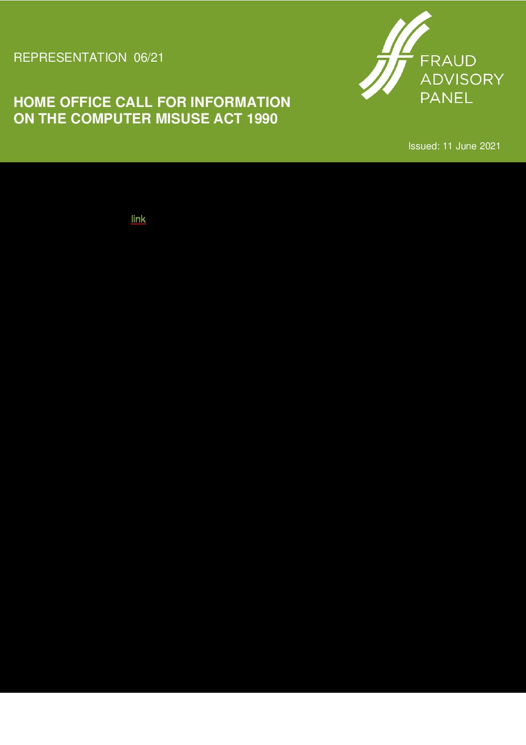 FAP Response to HO Computer Misuse Act (web) 11June21 document cover