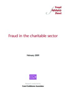 Fraud in the charitable sector 2009 document cover