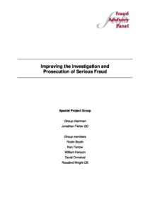 Improving the investigation _ prosecution of fraud (Main) May06 document cover