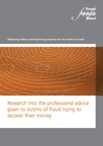 Research into the professional advice given to fraud victims 2012 document cover