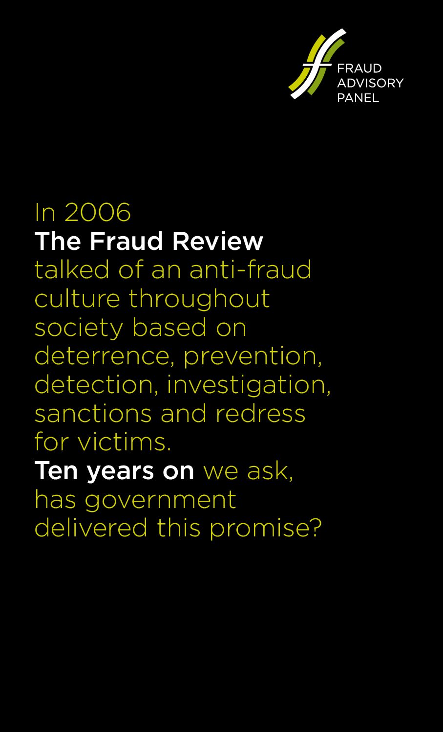 The fraud review ten years on Jul16 document cover