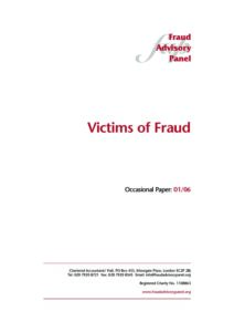 Victims of fraud May06 document cover
