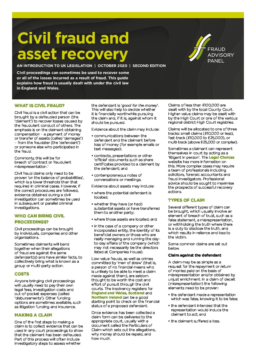 Civil-Fraud-and-Asset-Recovery-2nd-ed-Oct2020-1 document cover
