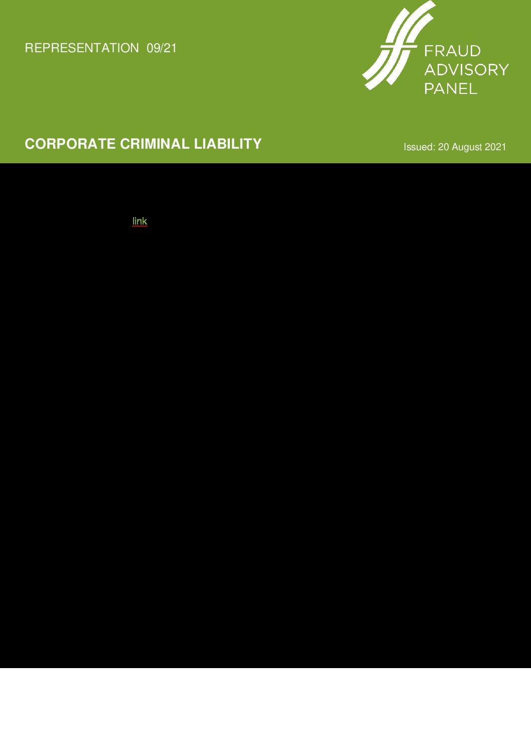 FAP-Response-to-LawCom-Corporate-Criminal-Liability-Final-20Aug21 document cover